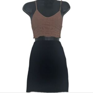 Intimately by free people black knit cotton blend skirt size small beach or boho